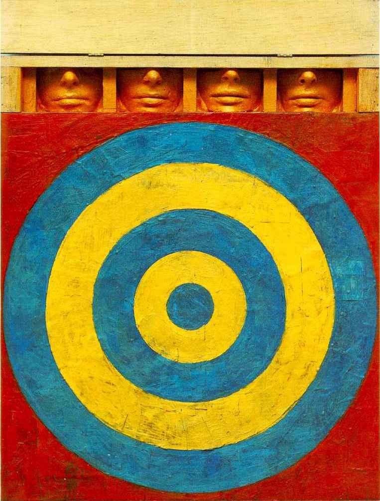 Unknown jasper johns Target with Four Faces